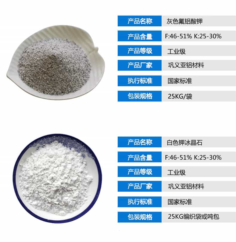 鉀冰晶石灰色和白色區別